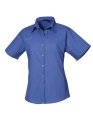 Dames blouse korte mouw Premier PR302 ROYAL BLUE